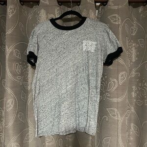 Victoria’s Secret PINK Gray and Black Ringer T-Shirt